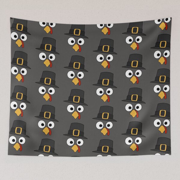 Item preview, Funny Turkey Face With A Pilgrim Hat designed and sold by cartoonice.
