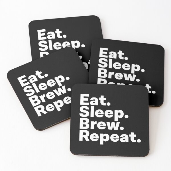 Item preview, Eat Sleep Brew Repeat designed and sold by teesaurus.