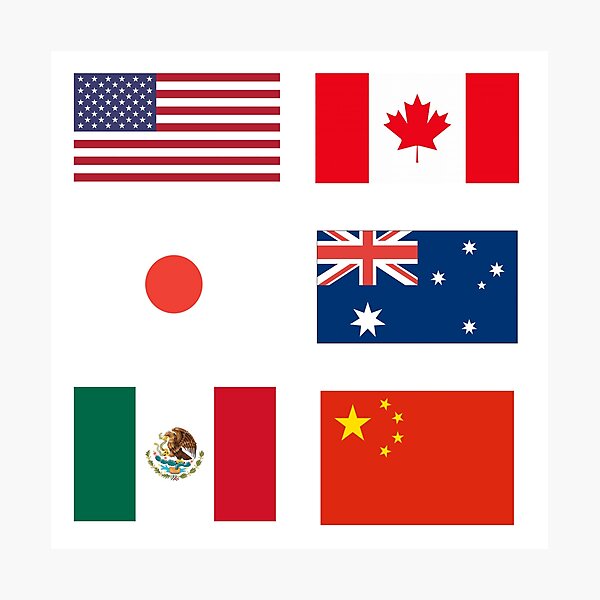 "Country flags pack" Photographic Print for Sale by AsKartongs Redbubble