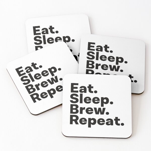 Item preview, Eat Sleep Brew Repeat designed and sold by teesaurus.