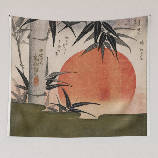 Item preview, Utagawa Kunimaru - Bamboo and rising sun designed and sold by Hangastudio.