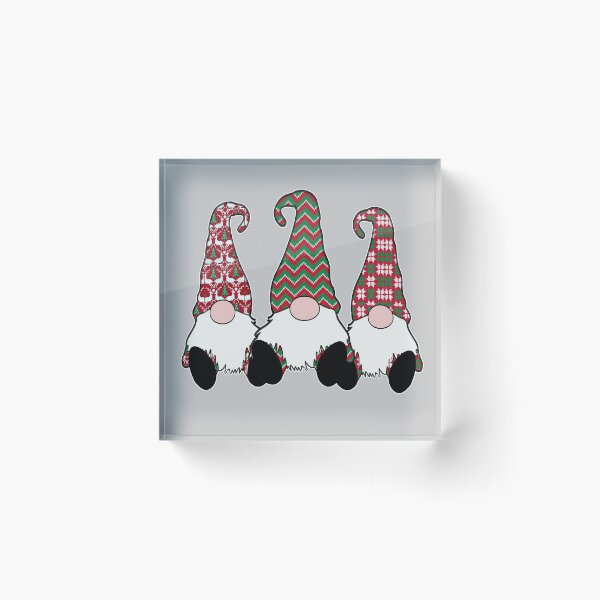 Item preview, 3 Nordic Gnomes Winter Christmas Swedish Tomte Cute Elves Red designed and sold by funnytshirtemp.