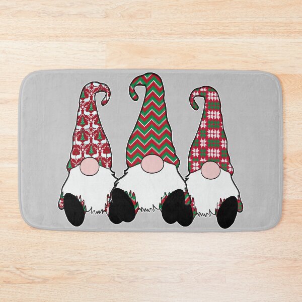 Item preview, 3 Nordic Gnomes Winter Christmas Swedish Tomte Cute Elves Red designed and sold by funnytshirtemp.