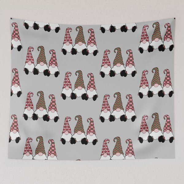 Item preview, 3 Nordic Gnomes Winter Christmas Swedish Tomte Cute Elves Red designed and sold by funnytshirtemp.
