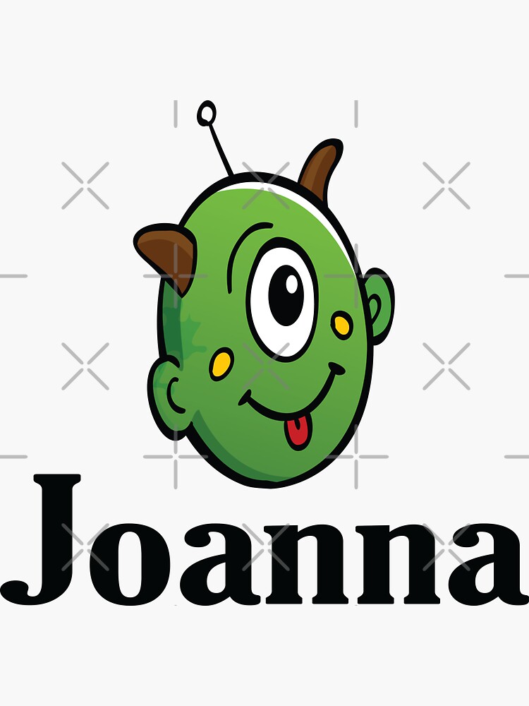 joanna-cute-alien-name-joan-sticker-for-sale-by-projectx23-redbubble