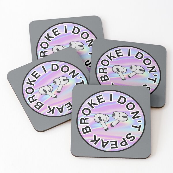 Item preview, AirPods Pro - I Don’t Speak Broke - Iridescent designed and sold by MOREDANKMEMES.