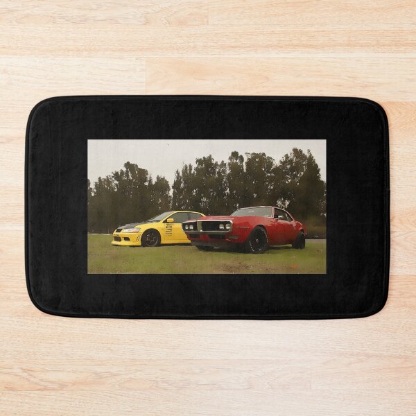 Item preview, Mitsubishi Lancer Evo VII vs Chevrolet Camaro Poster – JDM vs Muscle Car Battle designed and sold by Road To Track.
