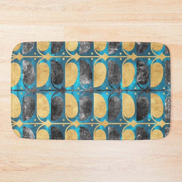 Item preview,  Abstract Retro Leaves Pattern (gold&black) designed and sold by Octavia Soldani.