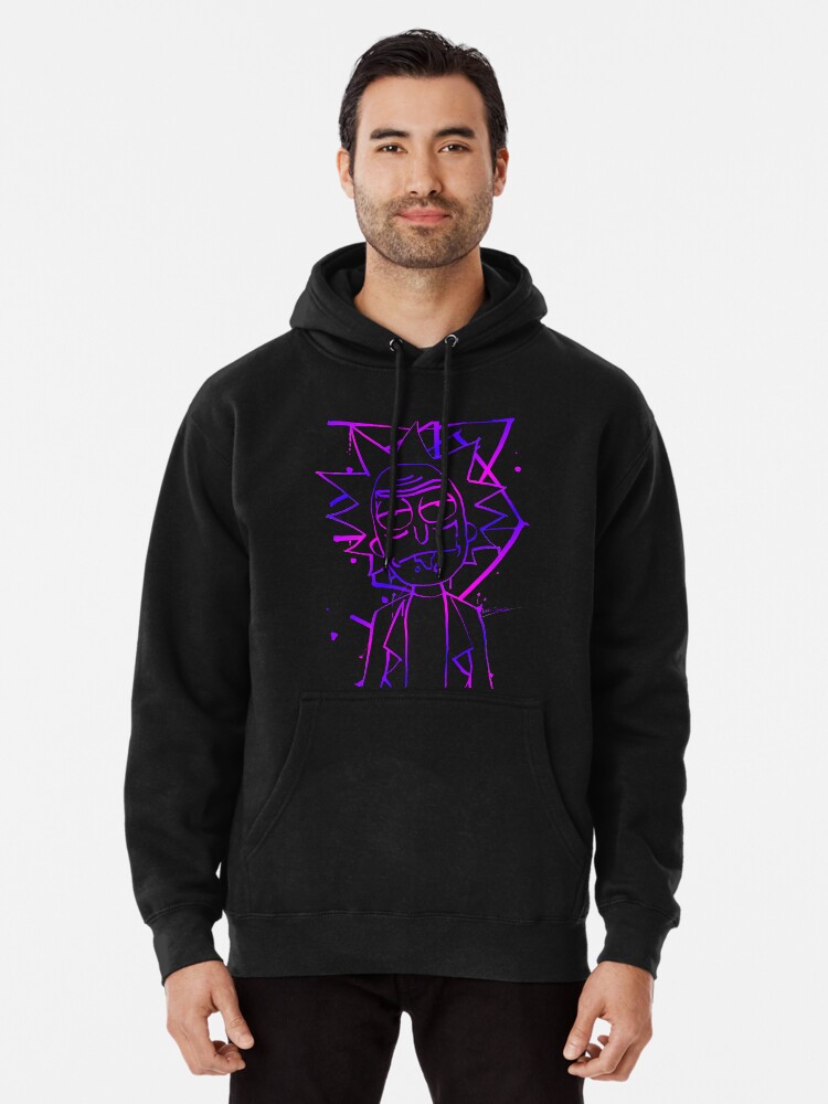Alternate view of Rick - Ink (neon purple) Pullover Hoodie