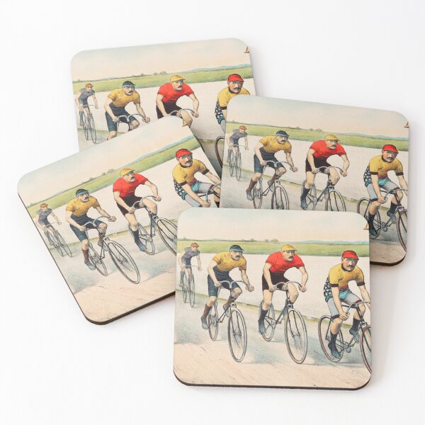 Item preview, 'A Red Hot Finish' Vintage Cycling Illustration designed and sold by knightsydesign.