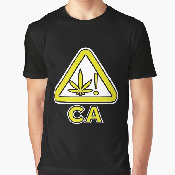California State Warning: Contains Marijuana Graphic T-Shirt