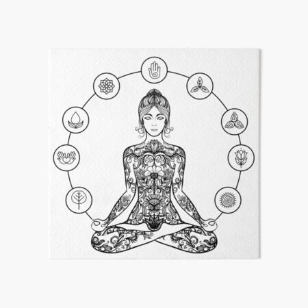 Astronaut in the lotus position tattoo art. Spaceman silhouette sitting in lotus  pose of yoga tattoo. Symbol of meditation, harmony, yoga. Astronaut and  Universe t-shirt design - Stock Image - Everypixel