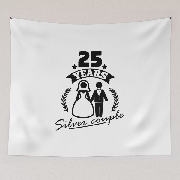 Item preview, 25 years - silver wedding anniversary designed and sold by Cutebutfunny.