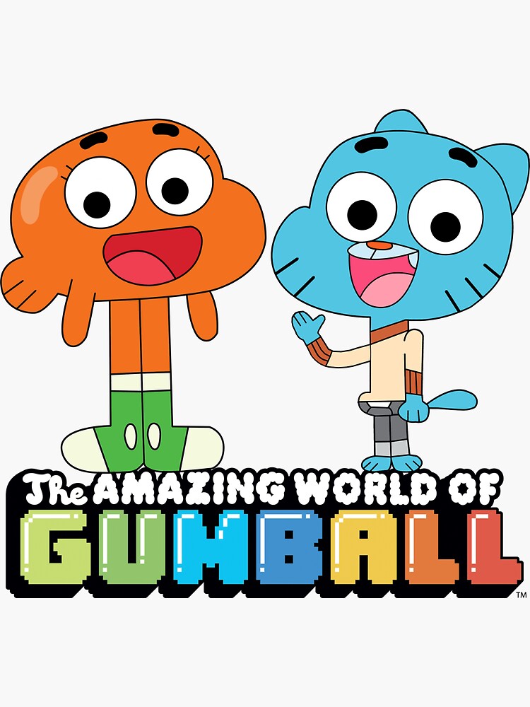 The amazing world of Gumball, Gumball and Darwin, What the what  Sticker  for Sale by karamram