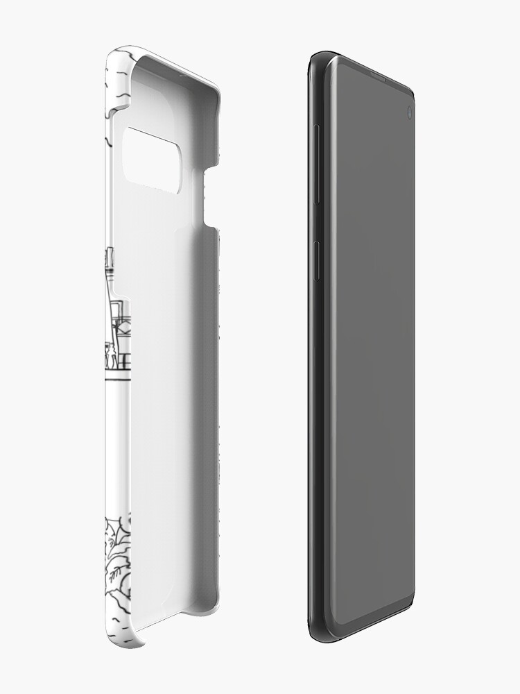 Alternate view of Rishikesh backyard BW sketch Case & Skin for Samsung Galaxy