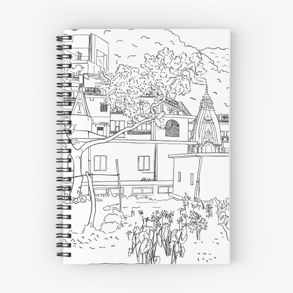 Item preview, Rishikesh backyard BW sketch  designed and sold by NaliniLe.
