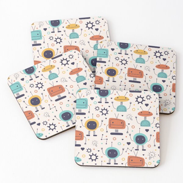 Item preview, Cute Retro Cartoon Robots designed and sold by Alli Well.