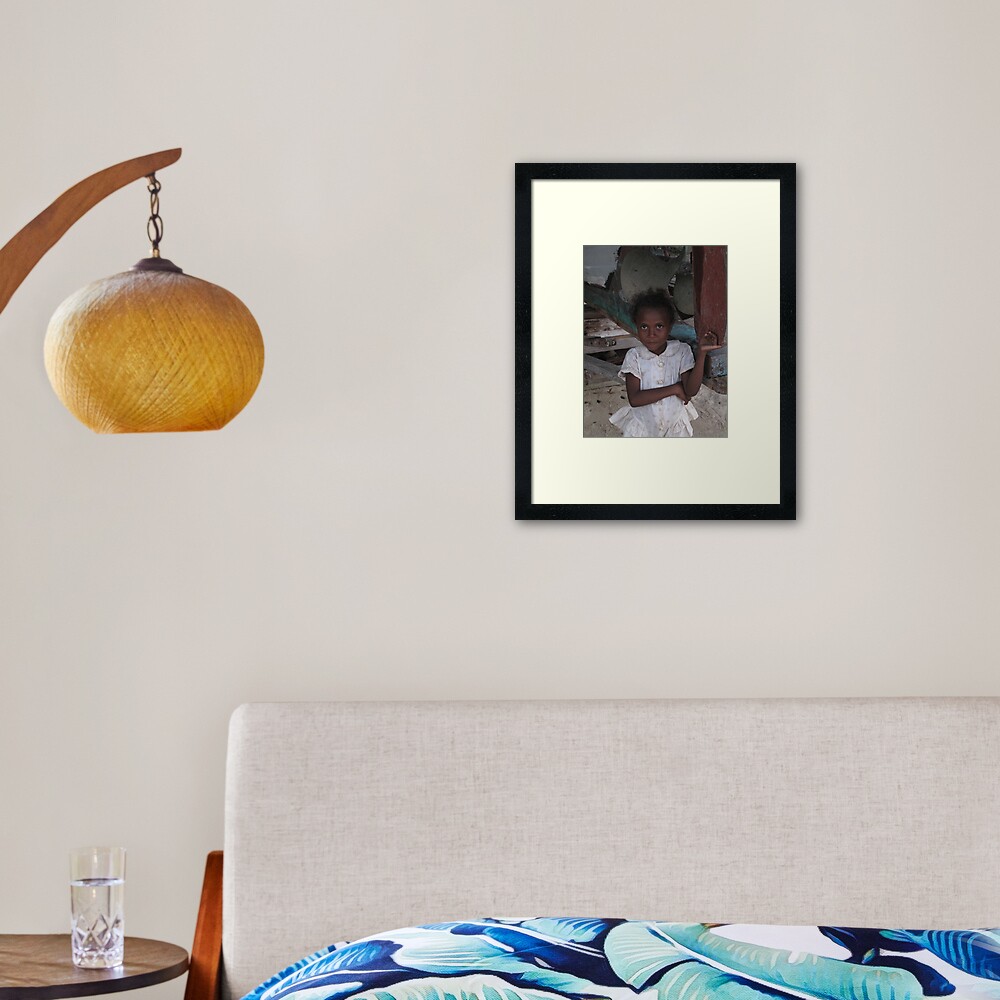 Girl at Nimoa Framed Art Print