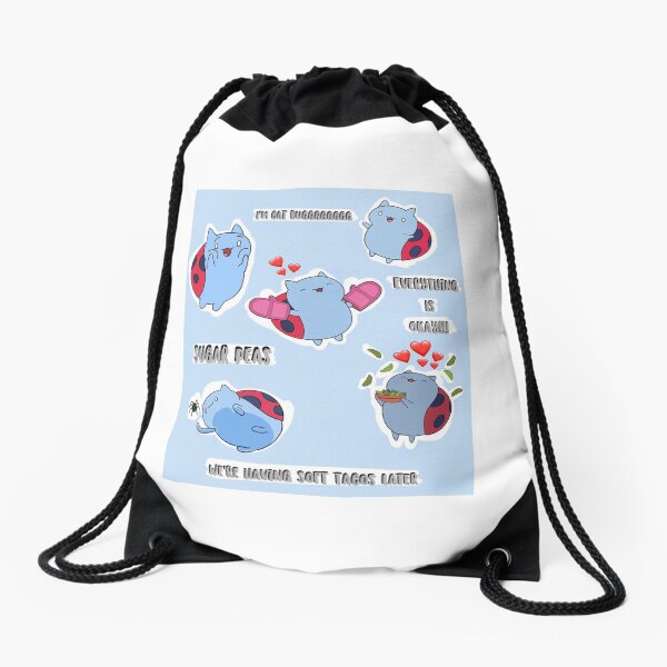 CatBug Cute Collage Drawstring Bag