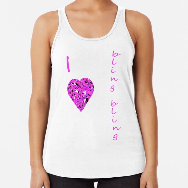 I love bling bling Racerback Tank Top