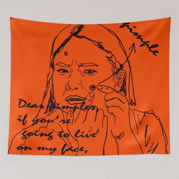 Item preview, lady showing pimple funny saying poster  designed and sold by KARTICK DUTTA.