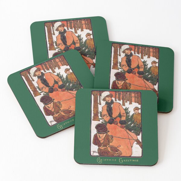 Item preview, 1905 Art Nouveau Christmas Greetings designed and sold by historicimage.
