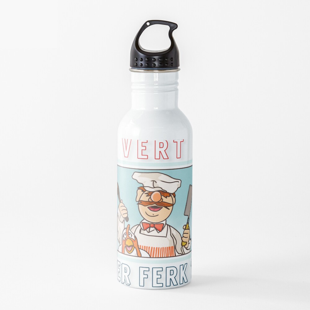 Vert der ferk ? Swedish Chef Water Bottle
