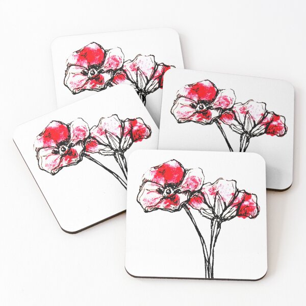 Item preview, poppy bouqet sketch designed and sold by Liz in a society.