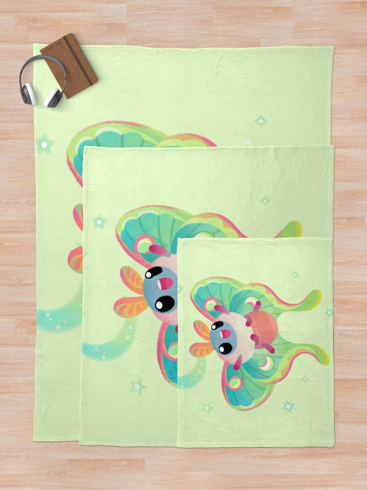 Alternate view of Luna Moth Throw Blanket