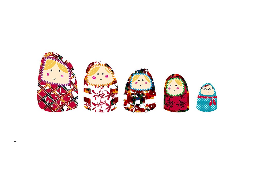 matryoshka doll cartoon