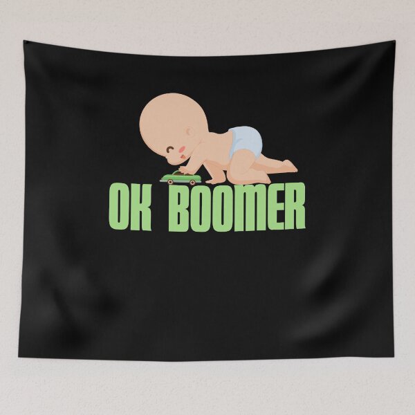 Item preview, OK Boomer Slogan Millenial Meme Funny Baby Toy Car Gift designed and sold by peter2art.