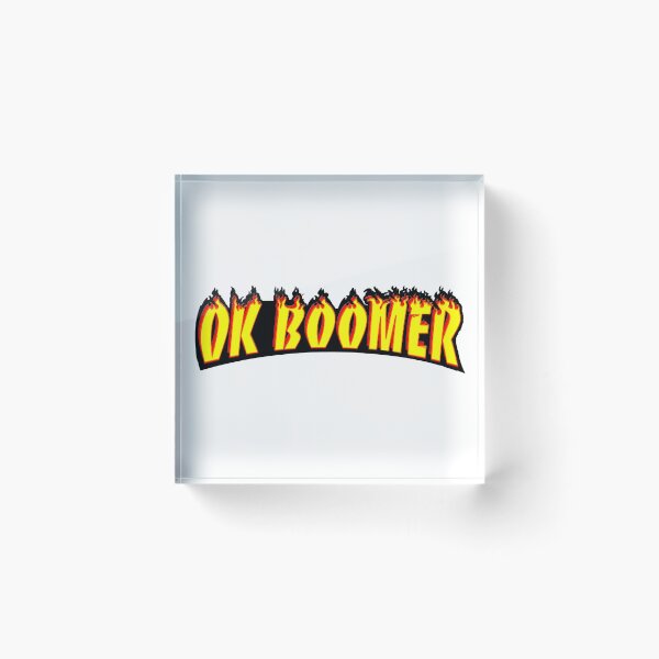 Item preview, Ok Boomer Flame Parody Funny Millennial Meme Trend Trending Humor Funny Gen X designed and sold by WorldOfTeesUSA.