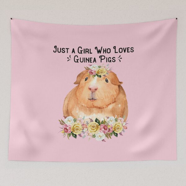 Aperçu de l'œuvre Just A Girl Who Loves Guinea Pigs  Adorable Guinea Pig Art Guinea Pig/Hamster Gifts créée et vendue par hustlagirl.
