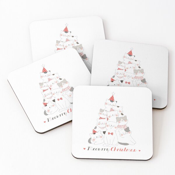 Item preview, Meowrry Christmas cats christmas tree designed and sold by Pawrtraits.