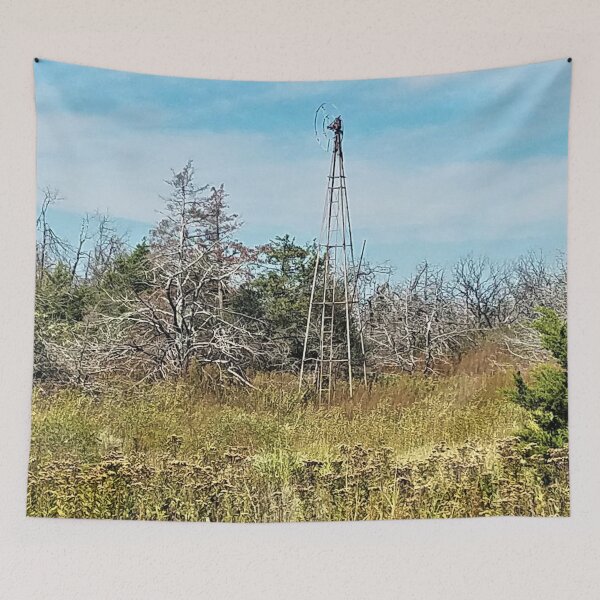 Item preview, Abandoned Windmill on the Prairie designed and sold by bellaura.