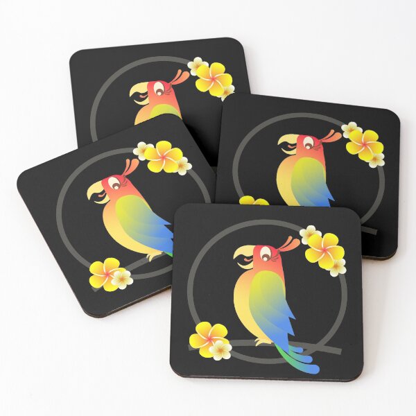 Item preview, Tiki Birds - Rainbow on Black designed and sold by drxgonfly.