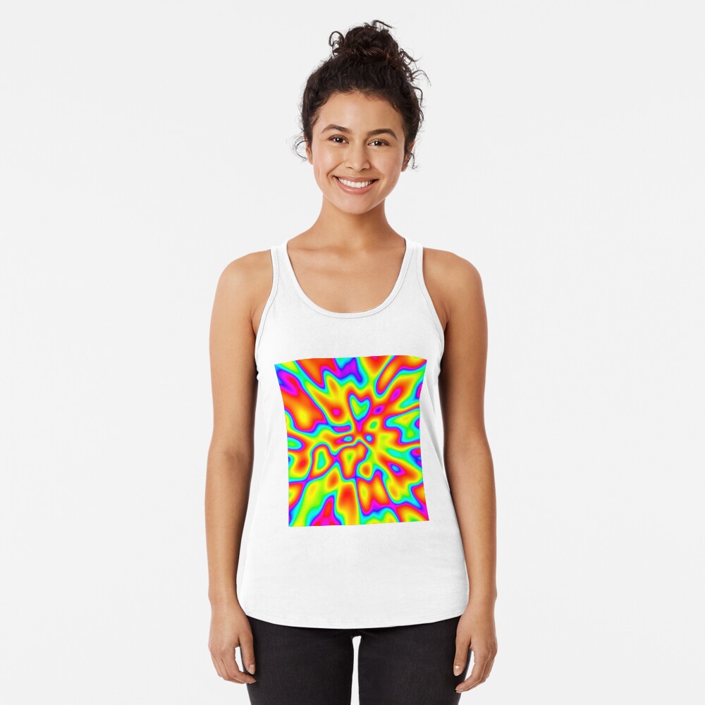 Abstract random colors #2 Racerback Tank Top