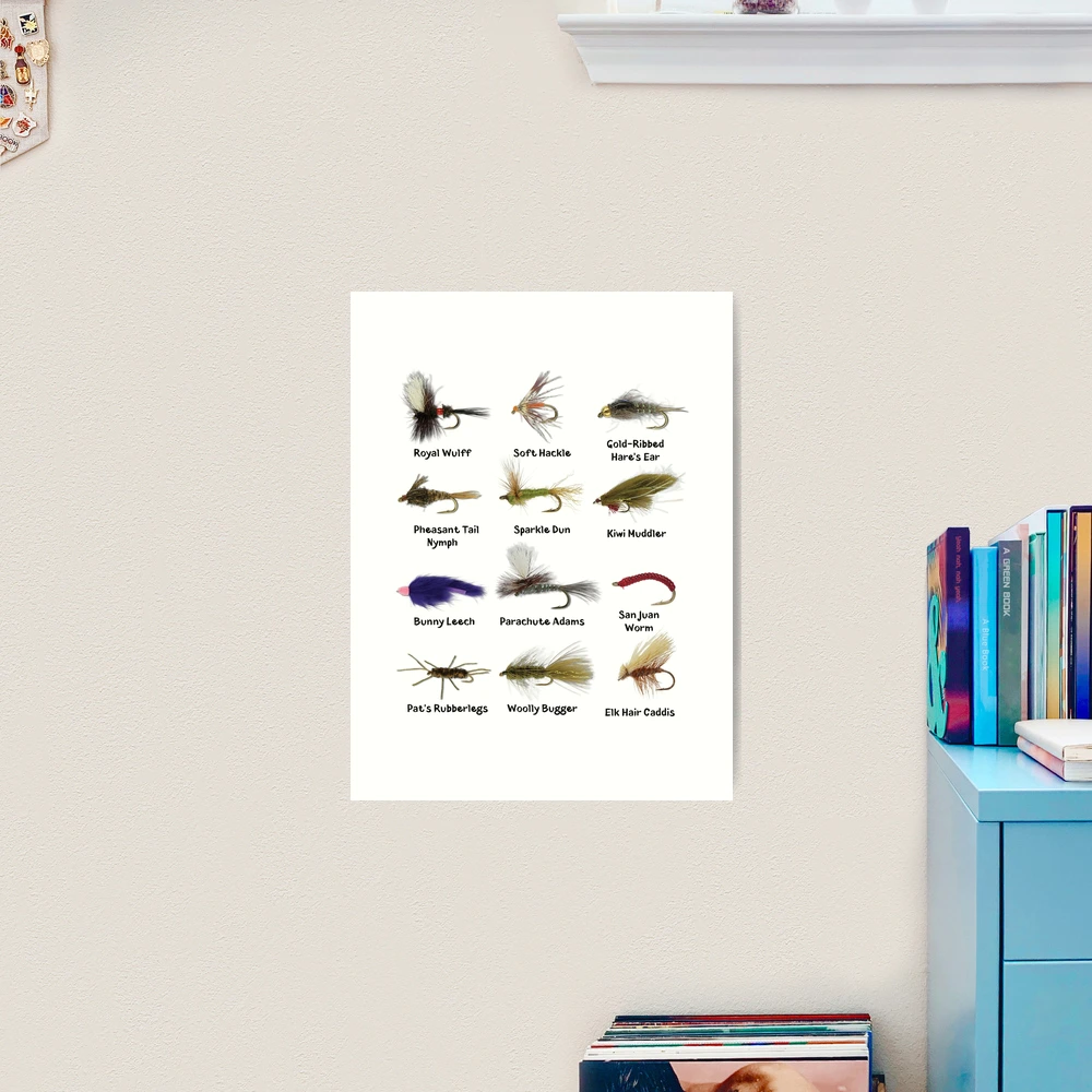 Fishing Art Print Chart of Fly Fishing Gear Caddis Flies Stone Fly Gift for  Fisherman Vintage Reproduction Fish Decor 8X10 11X14 -  Canada