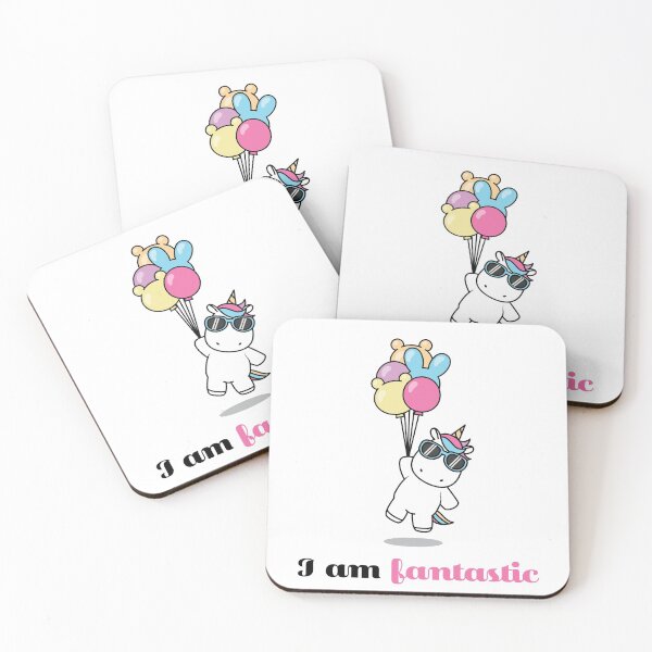 Item preview, I am fantastic - Unicorn with sunglasses and balloons designed and sold by Pawrtraits.