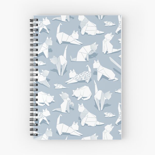 Item preview, Origami gatito amigos // fondo azul pastel gatos de papel blanco designed and sold by SelmaCardoso.