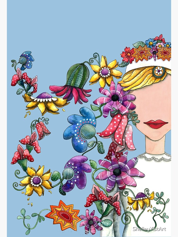 "I Love the Flower Girl (Blue)" Poster for Sale by ShelleyYlstArt