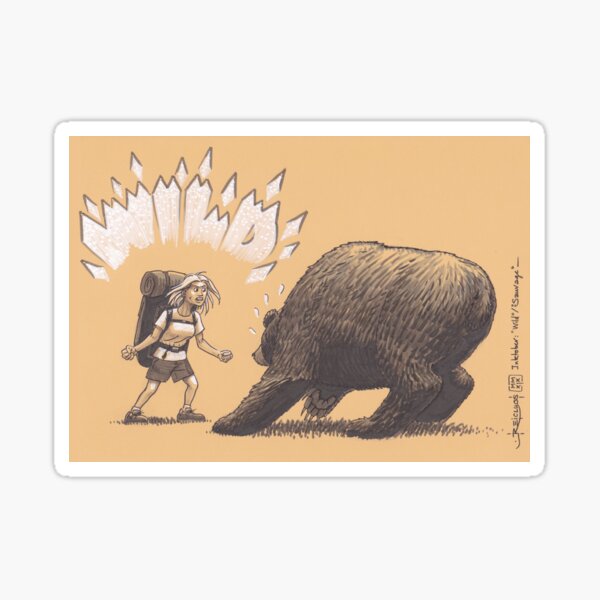 Wild: woman vs. bear Sticker
