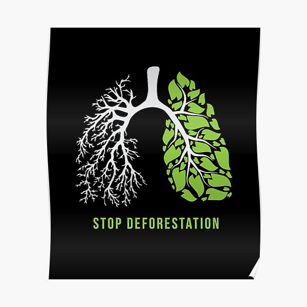  Stop deforestation The lung of nature Poster  by Mohja 