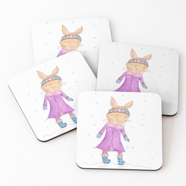 Item preview, Bunny Ice Skating in the Snow designed and sold by TigerLillieArt.