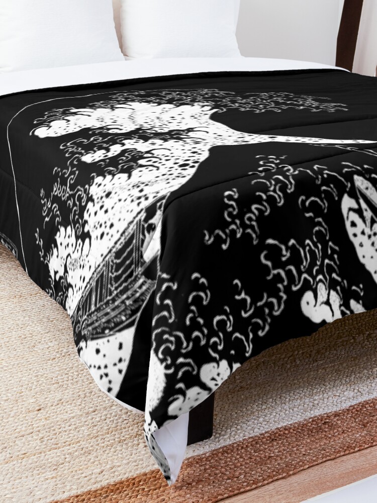 Alternate view of Copy of The Great Wave Off Kanagawa-White Comforter