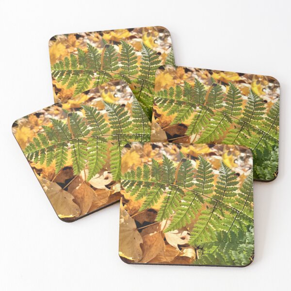Item preview, Fern and Yellow Maple Leaves designed and sold by SusanSeamaiden.