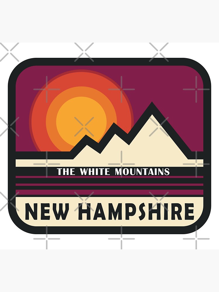 "White Mountains Logo" Sticker by KDesign13 | Redbubble