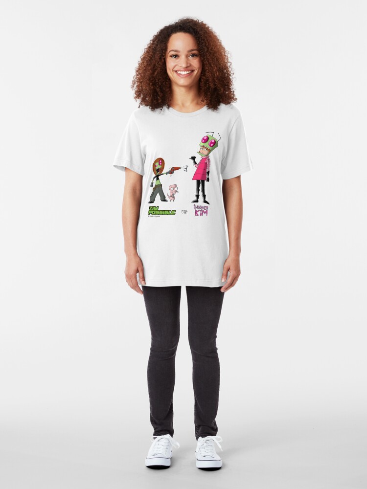 Alternative Ansicht von Zim Possible vs Invader Kim Slim Fit T-Shirt