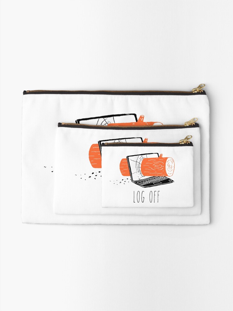 Alternate view of Log Off Zipper Pouch