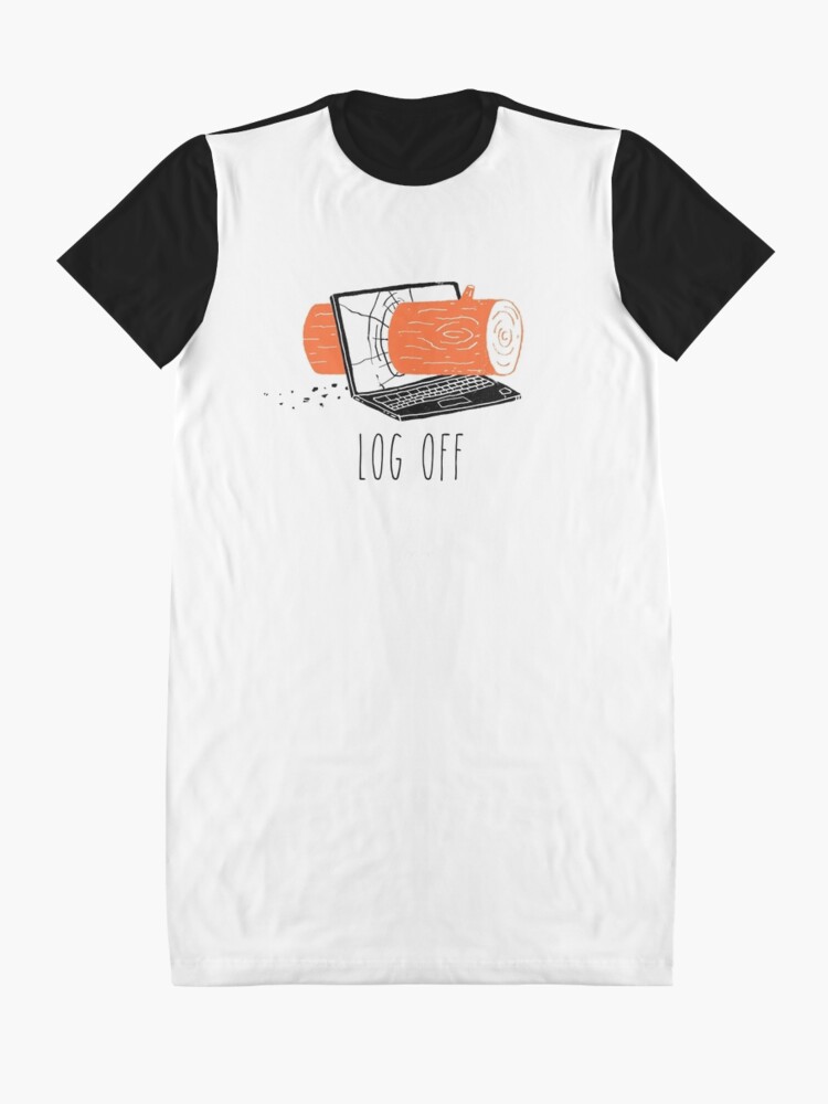 Alternate view of Log Off Graphic T-Shirt Dress